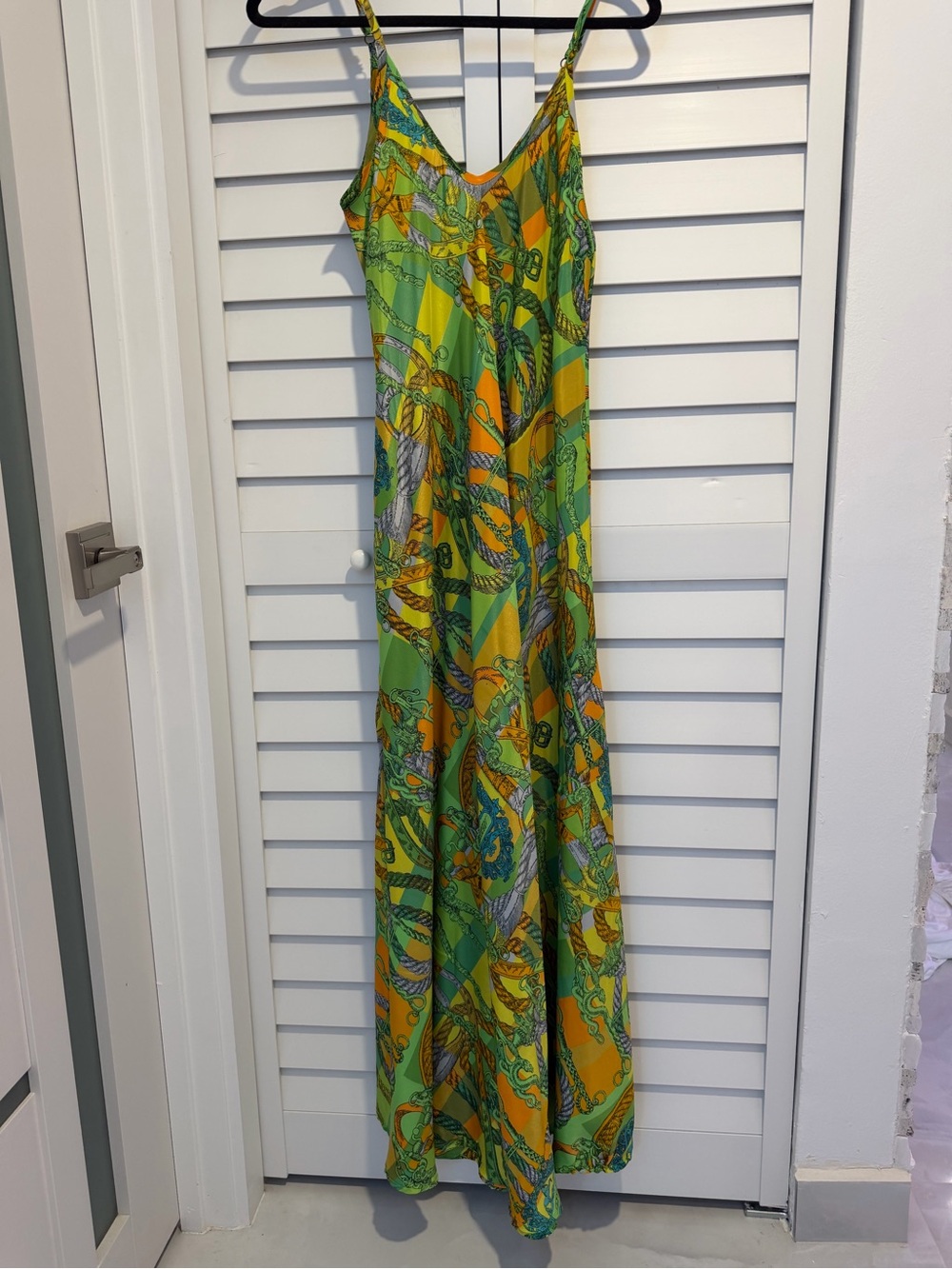 Ayfe Florence Green & Yellow Rope-Print Maxi Dress